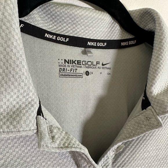 Nike Golf Long Sleeve Collared Performance Shirt Size Small Grey Dri-fit - Picture 3 of 7
